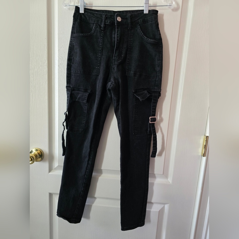 Unk Black Skinny Pants‎ with Pockets